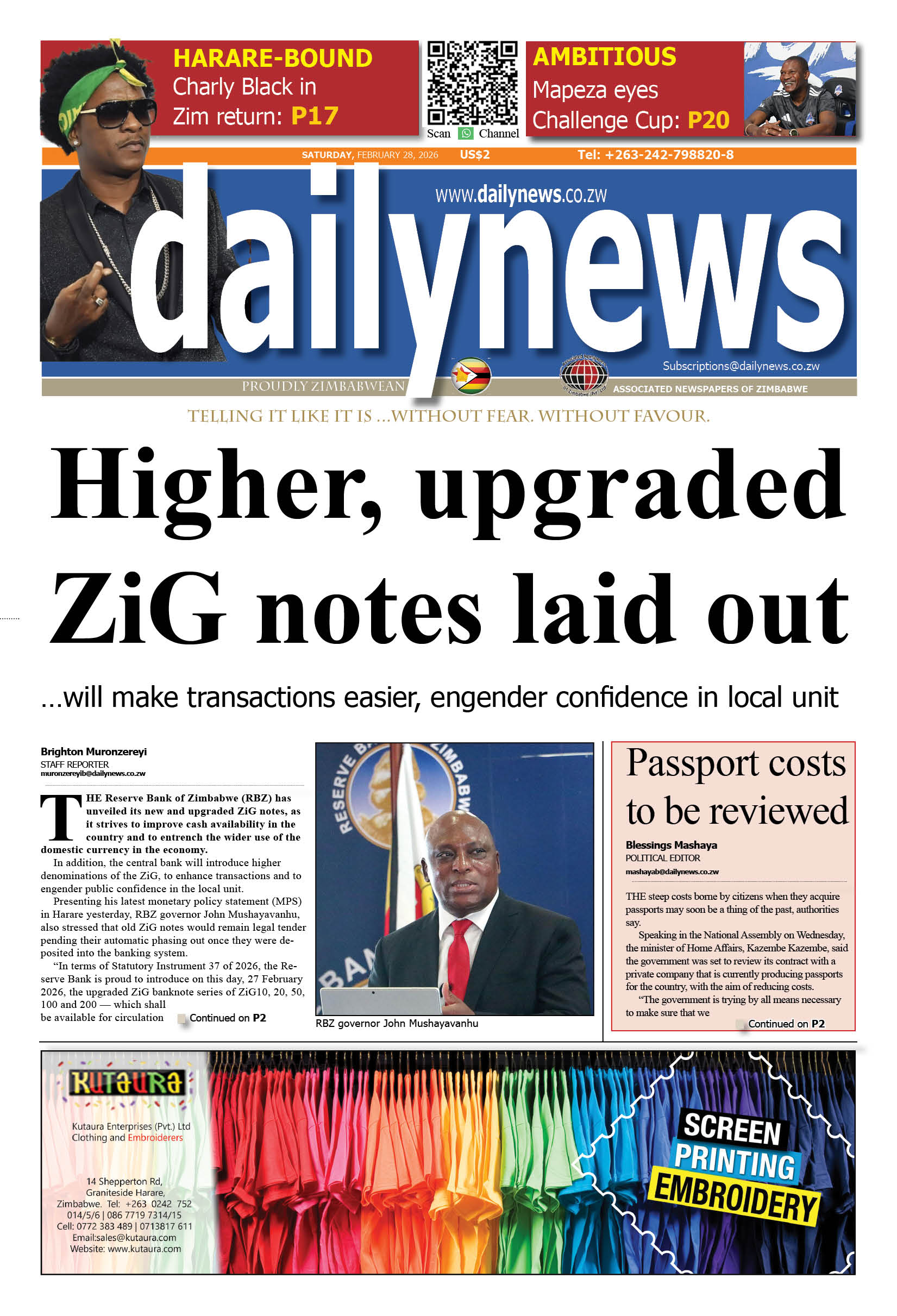 Saturday 28 February 2026